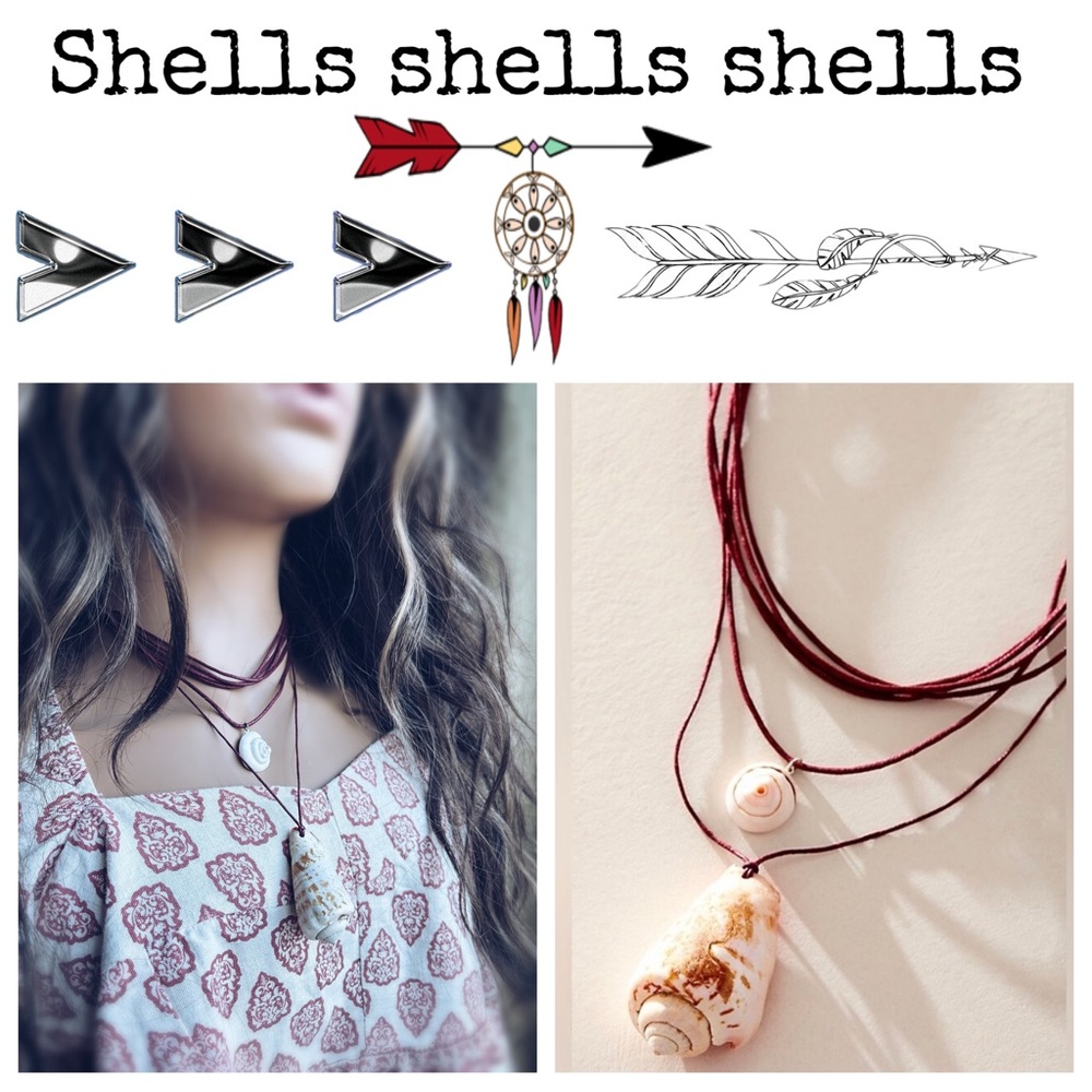 Free People Necklace shells shells shells